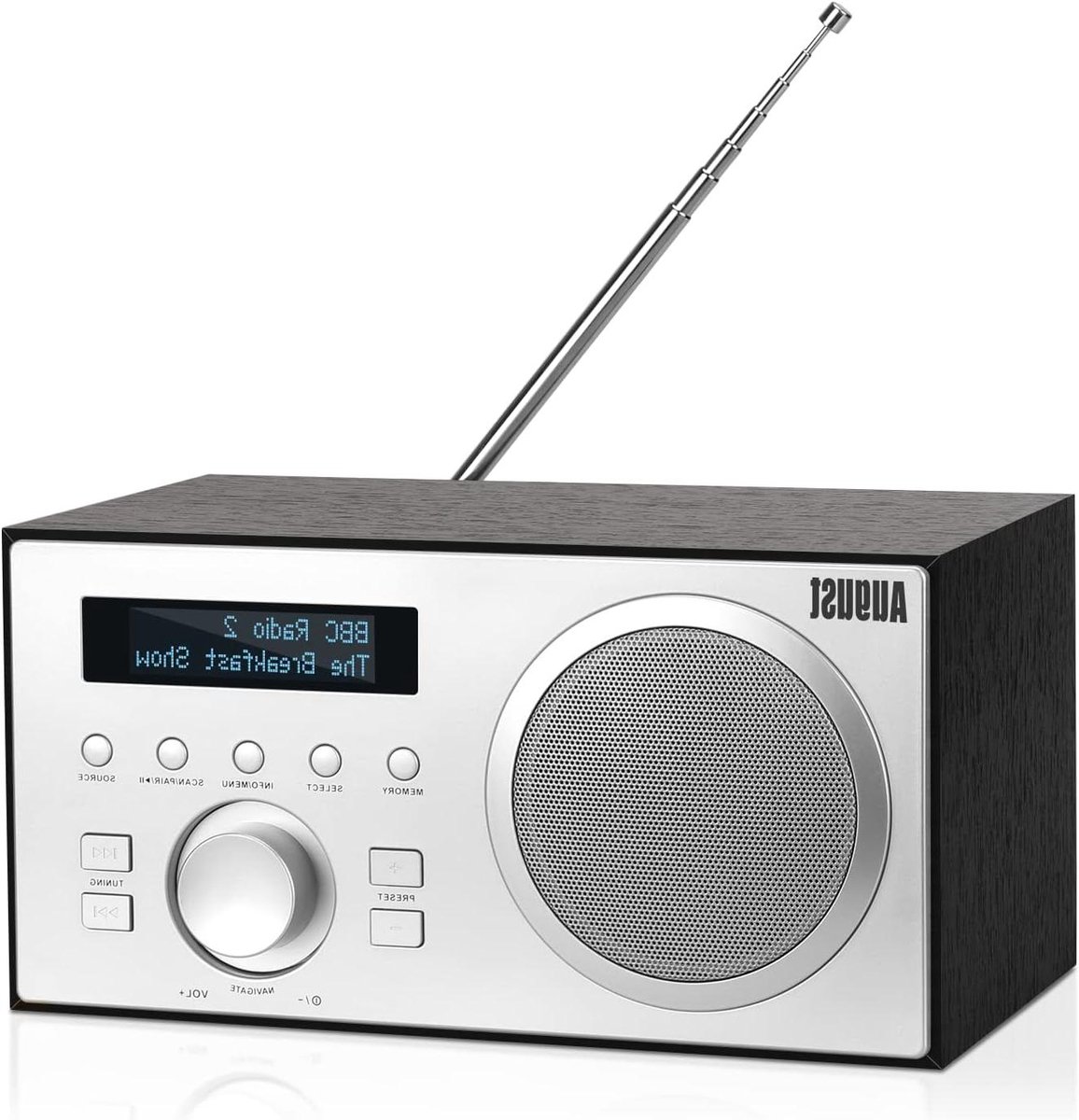 DAB+ Radio - Wekkerradio Bluetooth - Muziek Luisteren - Dubbele Wekker - LCD Scherm - Zwart
