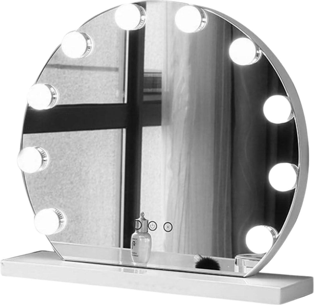 Hollywood Spiegel - Verlichte Kaptafel Spiegel - Make-up Aanbrengen - Drie Lichtstanden - 40 cm Breed - Wit