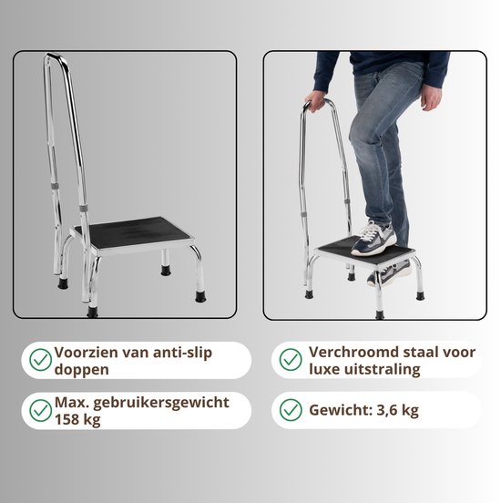 Opstapje deluxe met handgreep / handvat van Merkloos — afbeelding 3