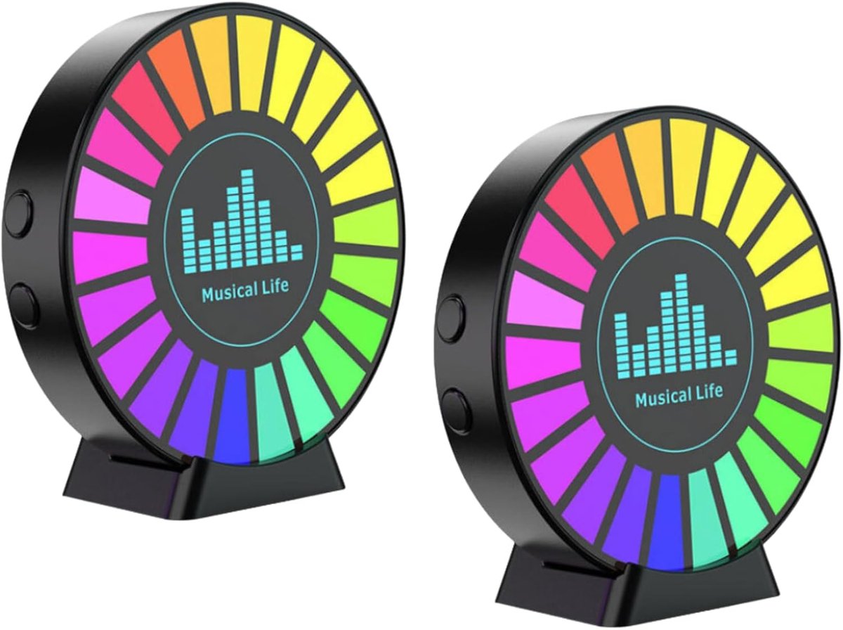SnelShoppen - 2 Units RGB Ambient Light - Muziek Synchronisatie - Dynamische Ritmische Verlichting - Stem Geactiveerde Decoratieve Licht - Auto Aromat