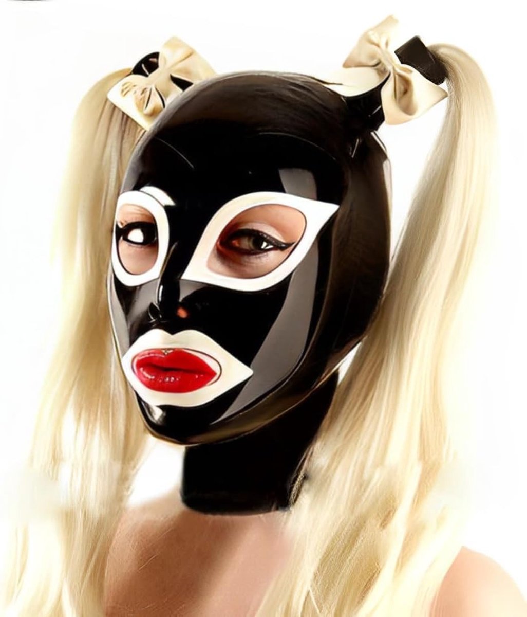 Handgemaakt Latex Masker met Perkament en Rits voor Cosplay Kostuums en Theatervoorstellingen