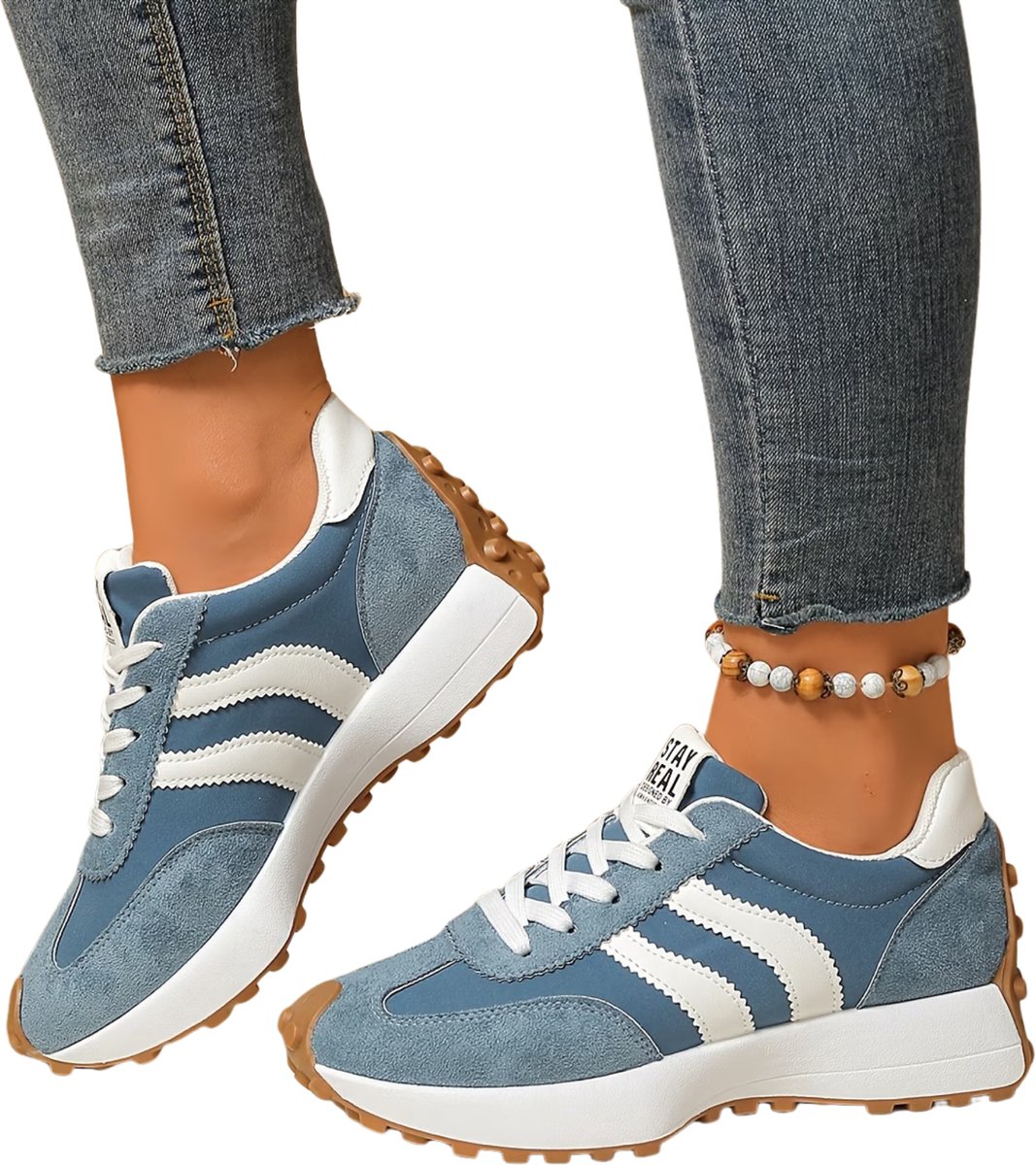 Currero Schoenen Dames Sneakers Comfortabel Slippers Casual Volwassenen 40.5 Blauw