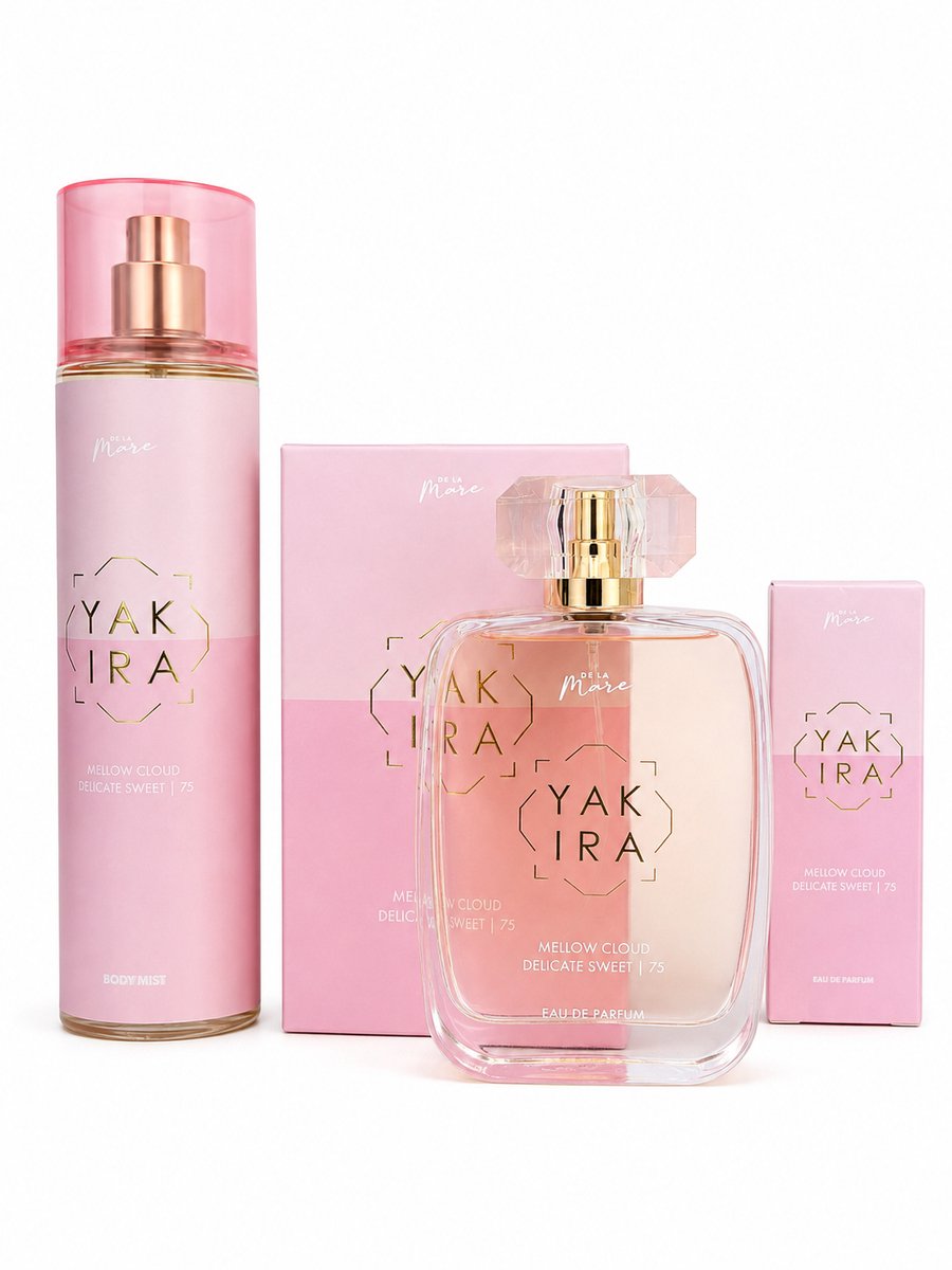 SET DE LA MARE YAKIRA MELLOW CLOUD DELICATE SWEET/75 EAU DE PARFUM 100ml + 15ml + BODYMIST 250ml