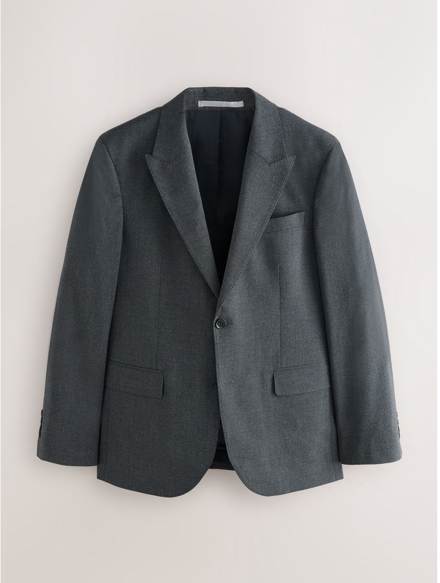 Next - Heren - Texture Motionflex Stretch Suit Jacket - Regular - Grijs