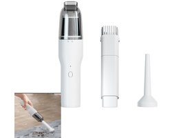 KZQ Stille handheld stofzuiger - USB oplaadbaar en draagbaar - Geschikt voor auto kantoor en kleine ruimtes - Compact en gebruiksvriendelijk - WIT
