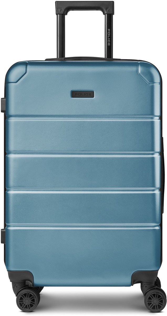 Police Dublin 4 wielen Trolley M 64 cm met uitbreidingsplooi - Harde bagage - Combinatieslot - ice blue