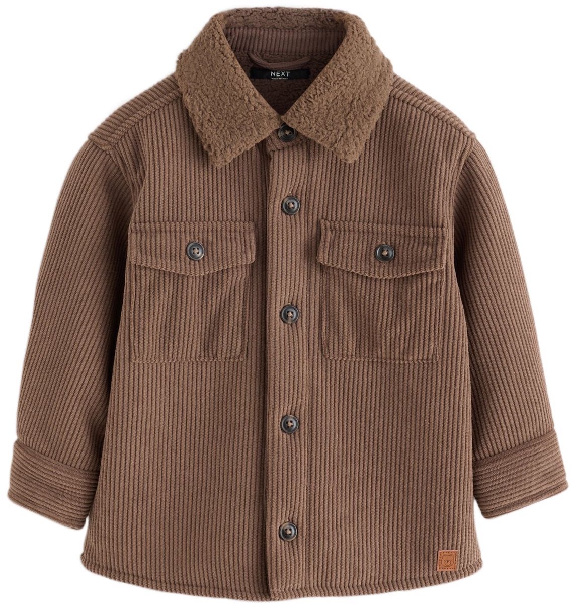 Next - Jongens - Corduroy jack met borgvoering - Bruin