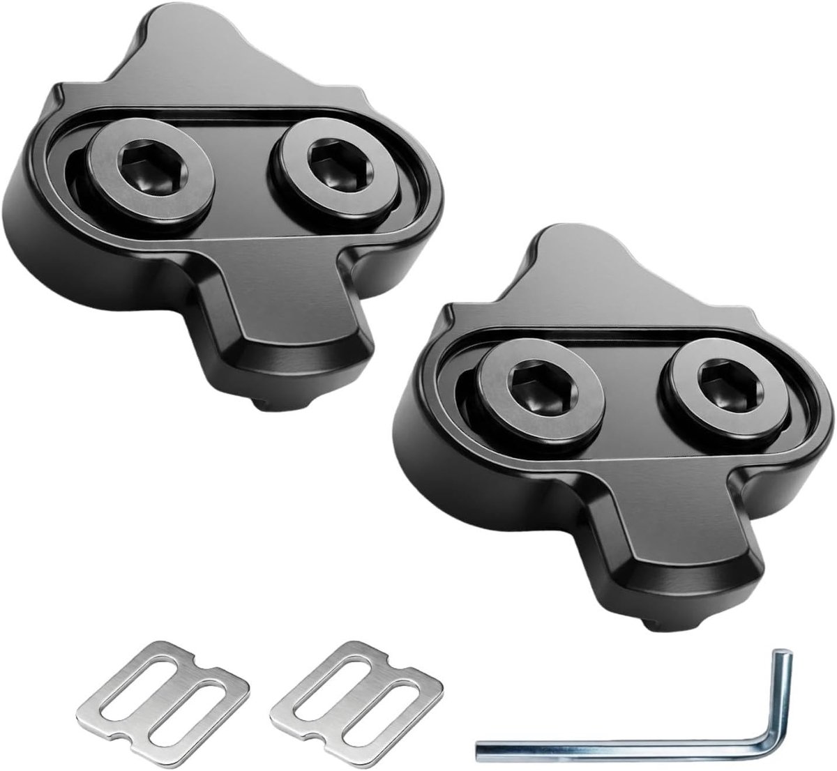 Duurzame en verstelbare fietsschoenplaatjes met schroeven en metalen platen voor 2-holeschoenen, eenvoudig te monteren en slipvast