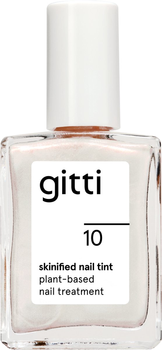 gitti Skinified Nail Tint no. 10 - Pearly White - Verzorgende Nageltint - Versterkt & Verzorgt - Met Kleur - Vegan - 15 ml