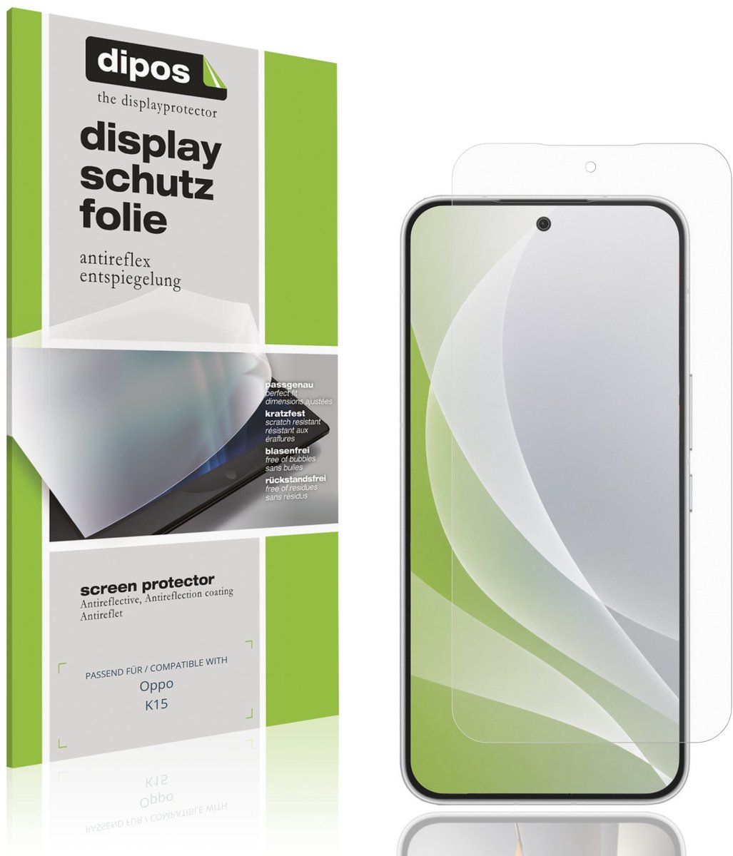 dipos – 4x Matte Beschermfolie geschikt voor Oppo K15 | Krasbestendige & antireflecterende Screenprotector Ultra-Thin