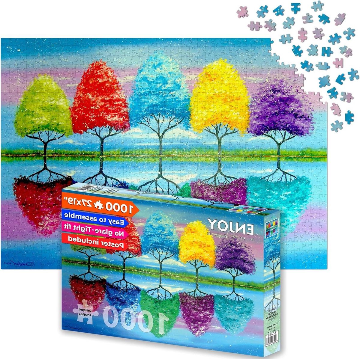 Legpuzzel - Puzzelstukjes - Ontspanning thuis - Veelkleurig thema - 1000 stukjes - Multicolor