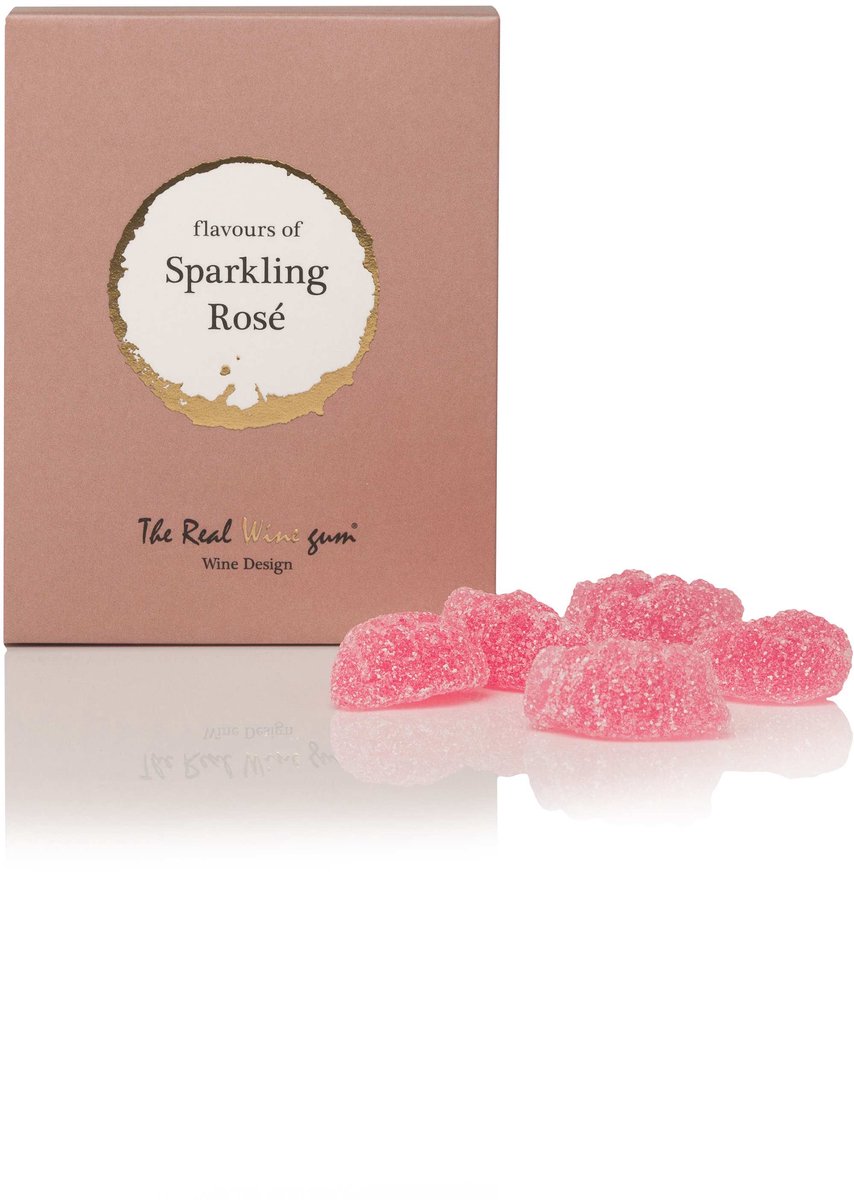 Creaties van Hier – The real wine gum - Sparkling Rose - wijnsnoepjes - geen alcohol -