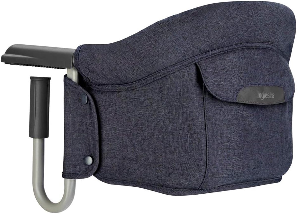 Thijox - Inklapbaar Tafelzitje voor Kinderen, Blauw (Ocean Navy), Draagbaar, Wasbaar, Veilig Bevestigen, Tot 15 kg, Ideaal voor Thuis en Op Reis
