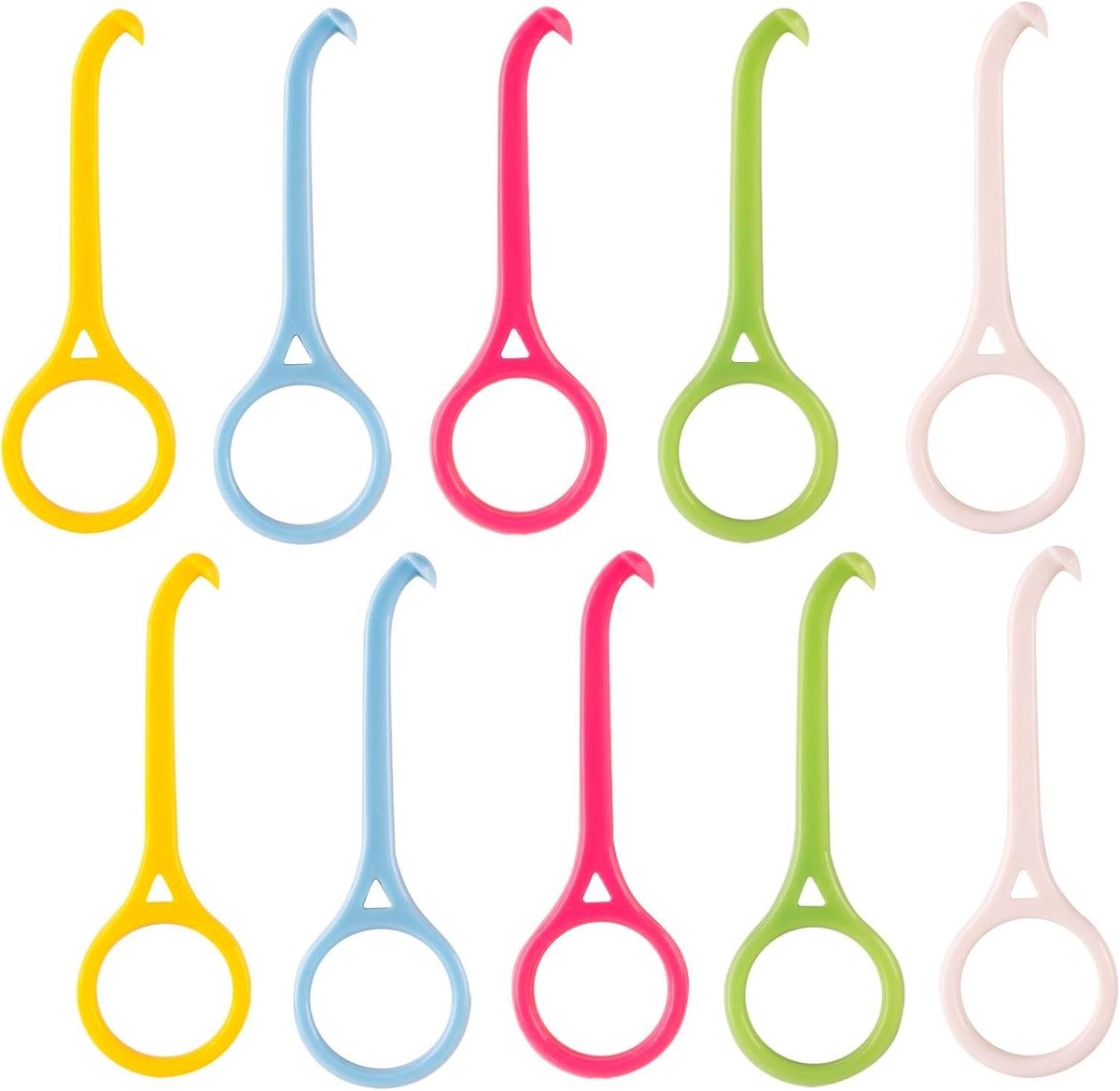 10 Stuks Haak voor Verwijderen van Beugels, Houders en Extractor voor Onzichtbare Beugels in Kleuren zoals Roze, Blauw, Geel, Wit en Groen