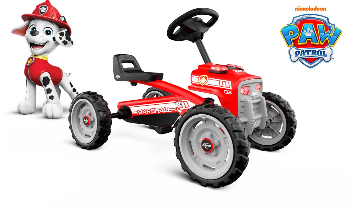 BERG Buzzy PAW Patrol® Marshall Skelter - 2+ jaar - Verstelbare Stoel - Anti-lek EVA banden - Rood — afbeelding 4