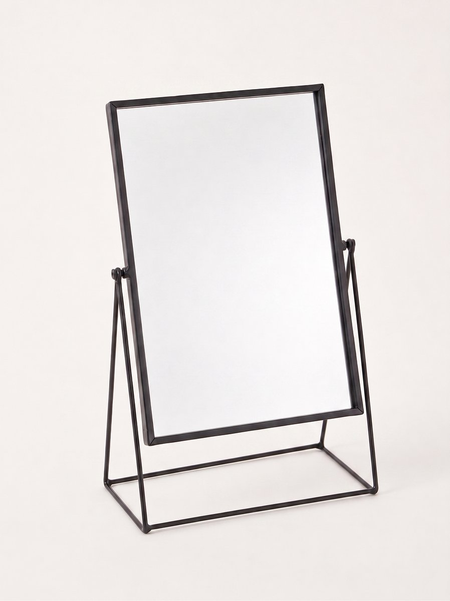 vtwonen - Basic - Spiegel - Zwart - Metaal - 26,5x14x43cm