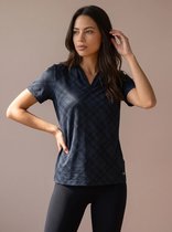 Sjeng Sports ISTRIA - Maat: XXL Dark Blue - Tennis Shirt Vrouwen - Sportshirt - 87% polyester, 13% elastaan, single jersey