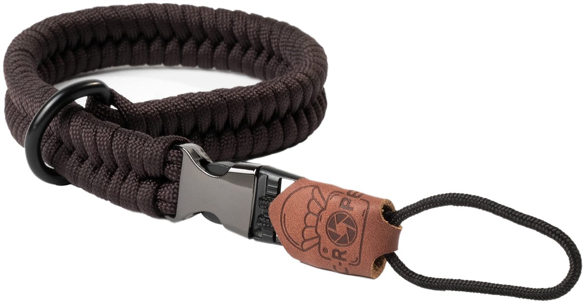 SnelShoppen - C-Rope Camera-polsband The Claw handgevlochten paracord met snelsluitsysteem, bruin (dark coffee), One Size, ideaal voor fotografie, out