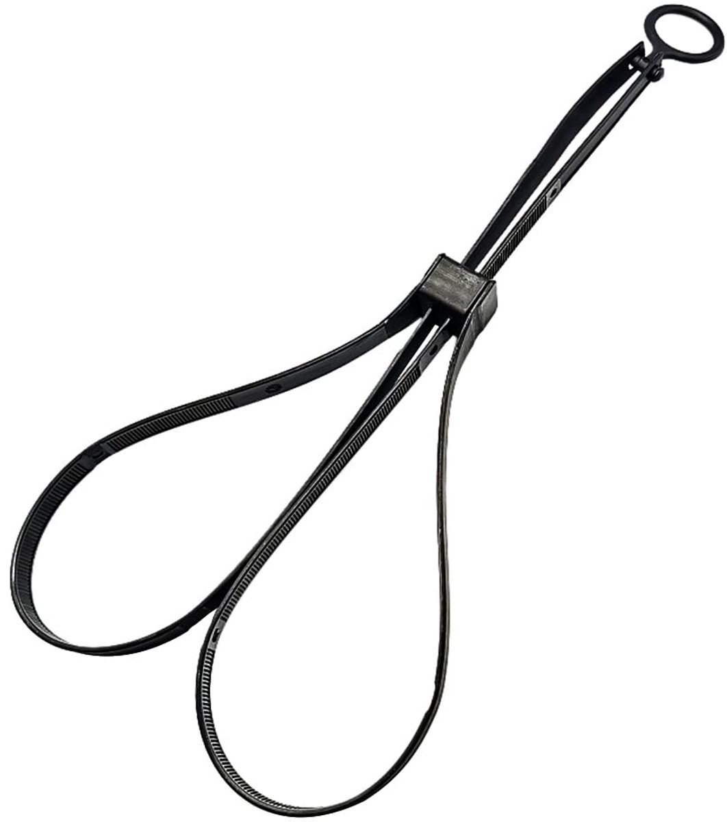 SnelShoppen - Flexibele Wegwerpbare Handboeien Zelfsluitend Nylon Zip Tie Handmanchetten Heavy Duty voor Politie, 2 Stuks, Zwart, Veiligheidsgebruik