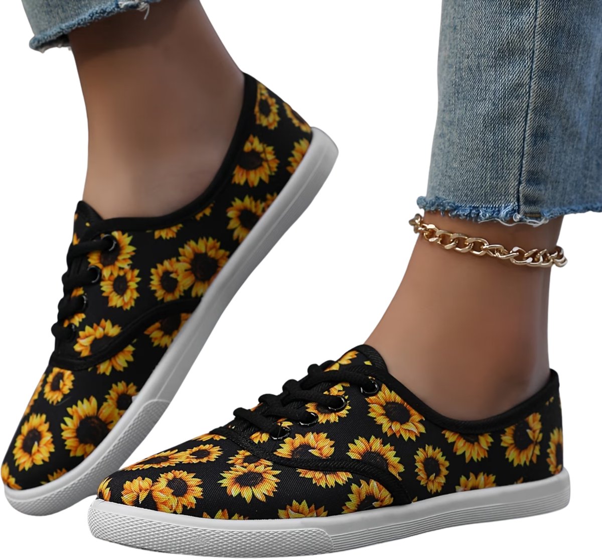 Currero Schoenen Dames Sneakers Comfortabel Slippers Casual Volwassenen 40.5 Kleur Zwarte Chrysant