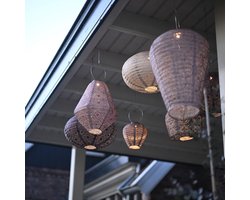 Lumiz Solar Tuinverlichting - Lampion op zonne energie - Oval - 40 cm - Goud