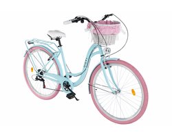 Davi Emma – Stadsfiets – 28 inch – 7 versnellingen – Shimano – V-brake – Lage instap – Blauw/Roze