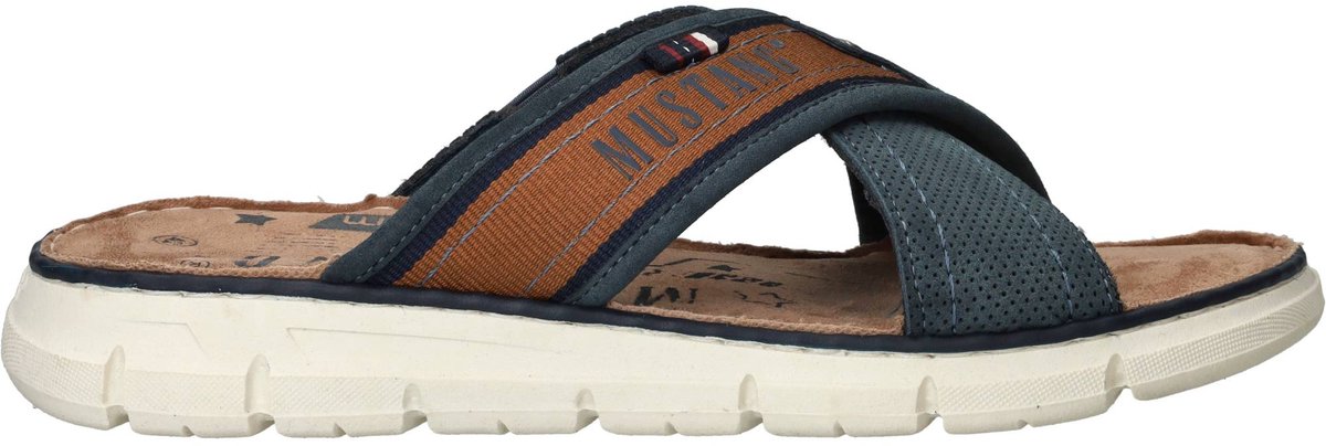 Mustang Slippers - Heren - Blauw - Maat:42