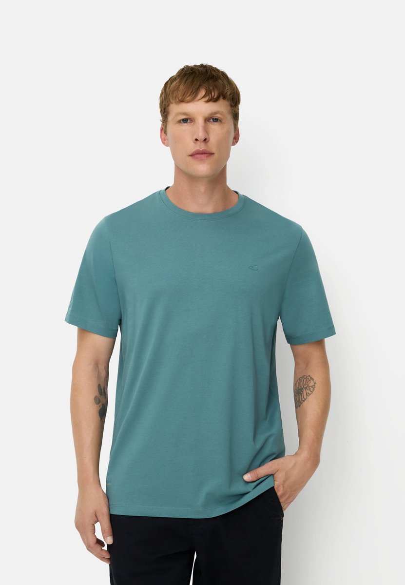 camel active fleXXXactive© T-Shirt met 4-weg stretch - Maat menswear-L - Tide Blauw