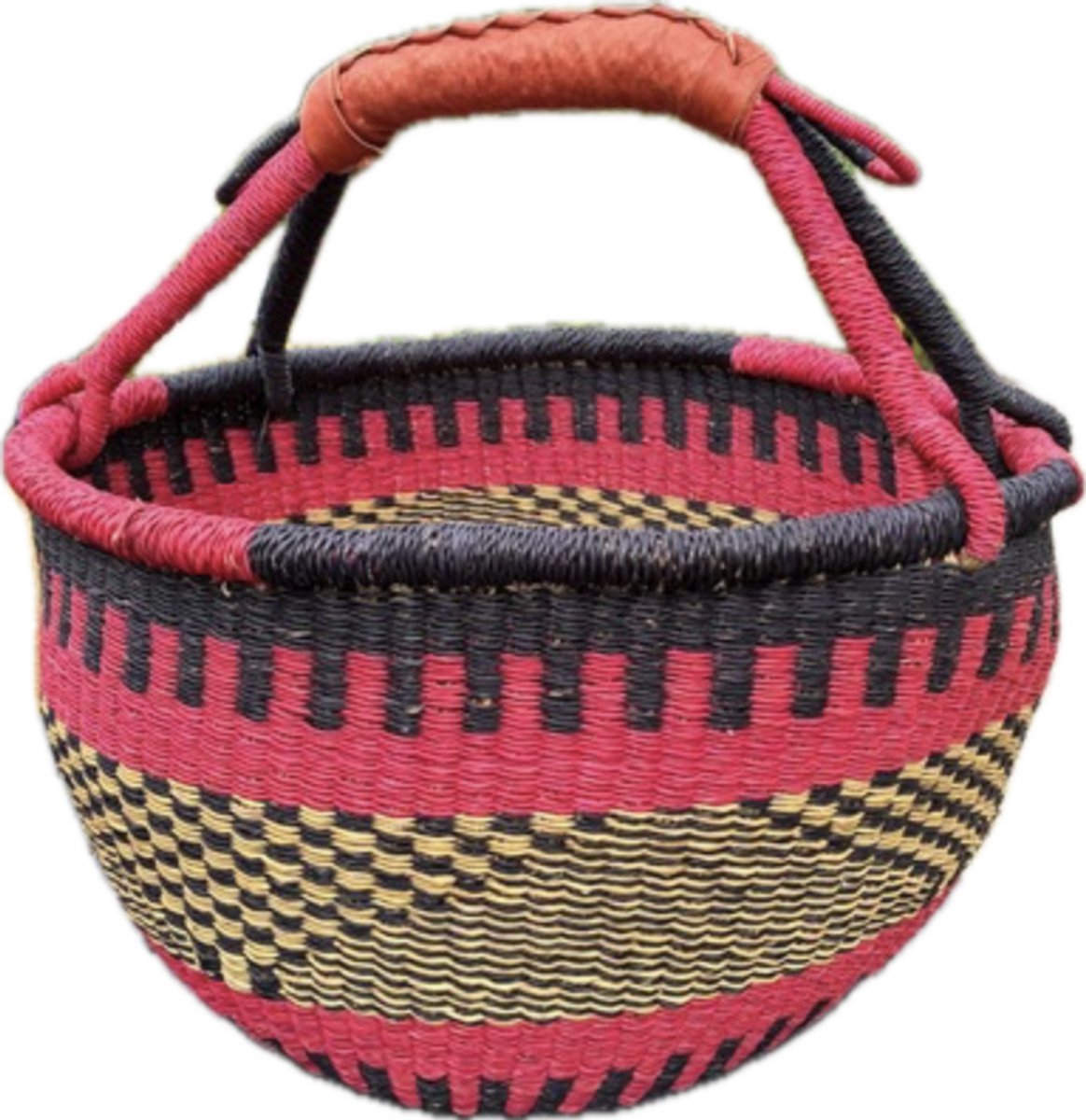 Boodschappenmand leren handvat - Pomme Chatelaine.NL