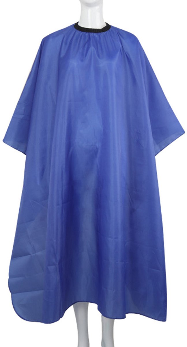 Een kapperscape met elastische kraag, geschikt voor de kapperszaak, waterdichte kapperscape - 1,2 x 1,4 m-Blauw