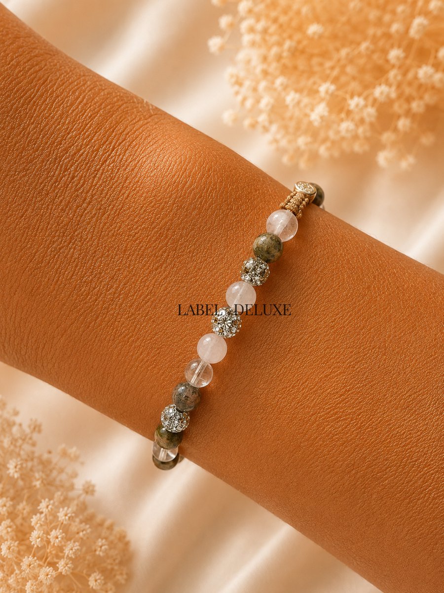 Karma armband Spiral Basil XS (White crystal) 83873