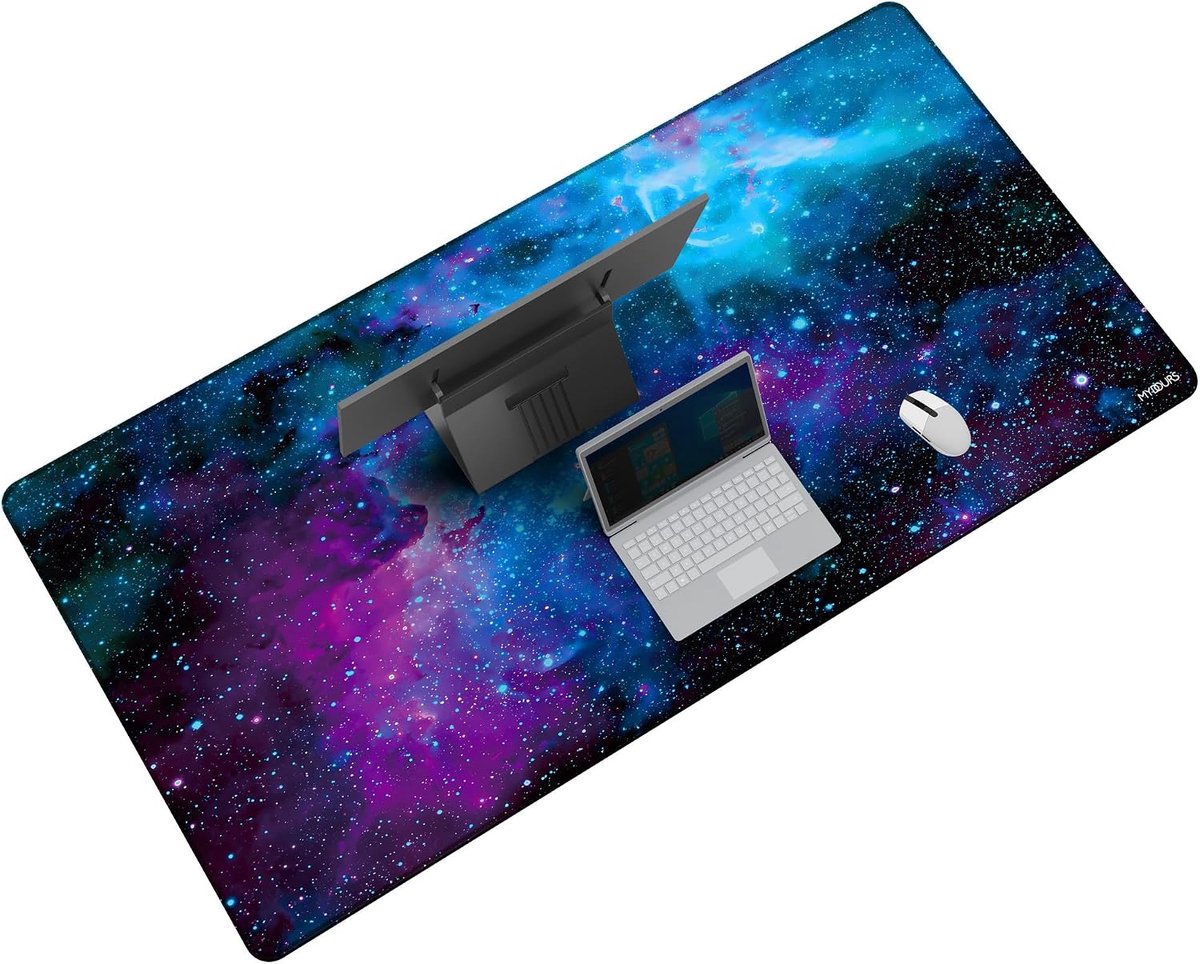 SnelShoppen - Mydours Muismat XXXL 1200 x 600 mm, grote muismat met antislip rubber en gladde stof, ideale toetsenbordmat voor pc-games en kantoorwerk