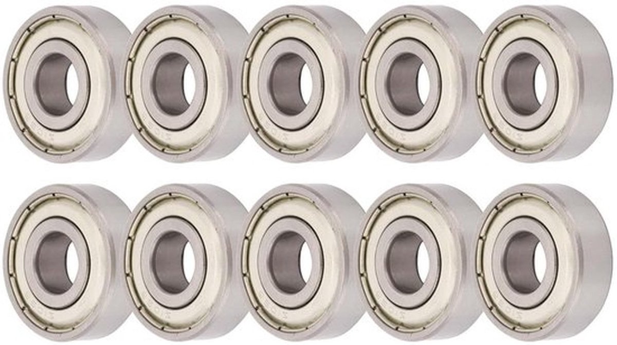Diepgroefkogellagers 10 stuks van staalmateriaal voor rollen en assen 12 mm 6201z