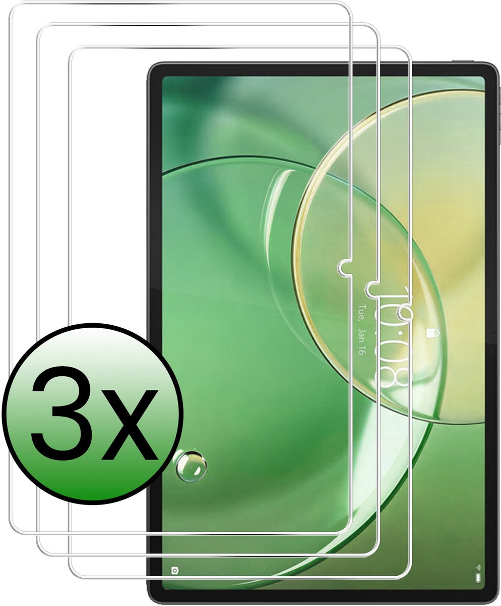 Screenprotector - 3 Stuks Geschikt voor Lenovo Idea Tab Pro Gen 2 - Extra Sterk - Beschermglas - Gehard Glas - Tempered Glass - Screen Protector