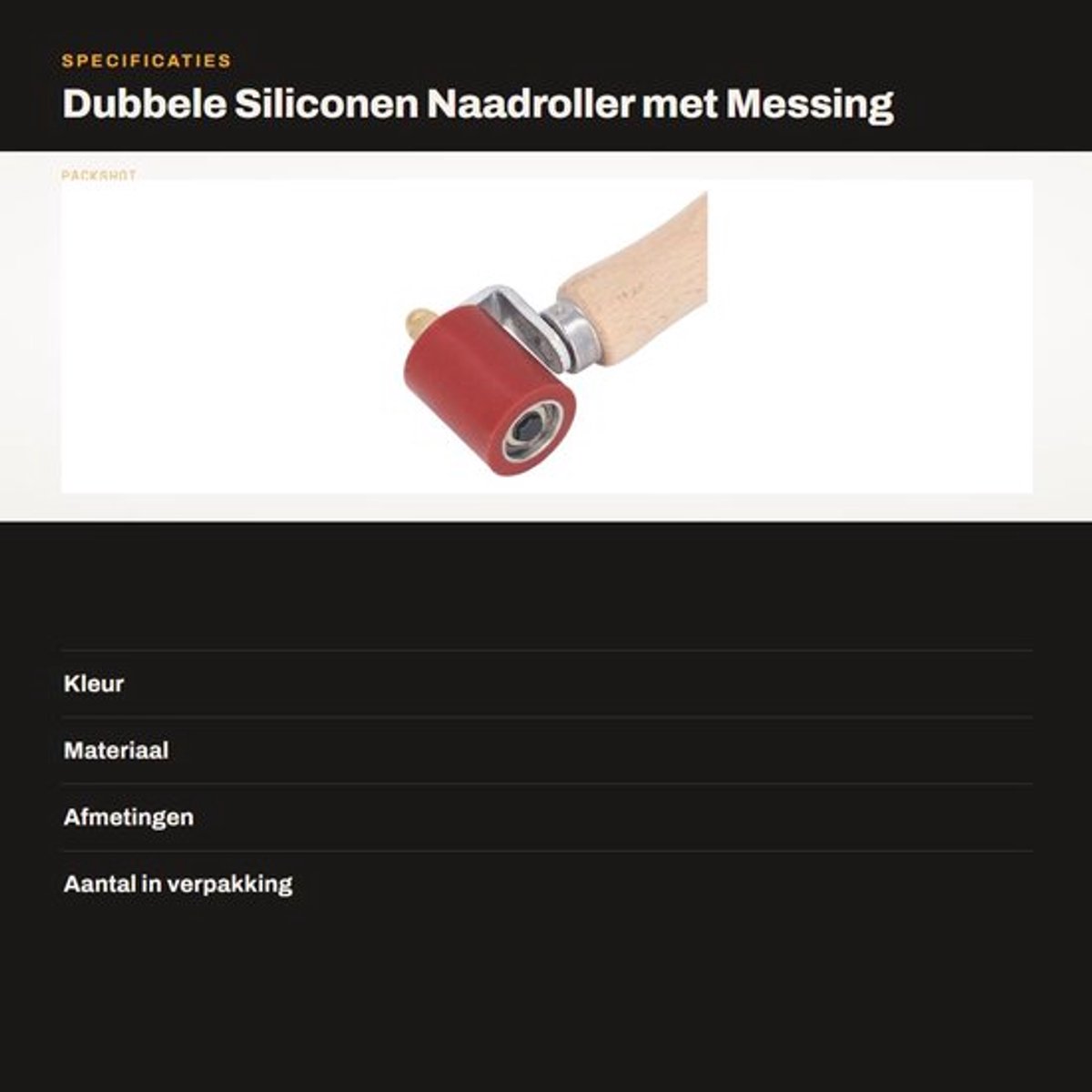 Naadroller Dubbelzijdig - Siliconen Gereedschap - Messing Detailrol - Hittebestendig tot 2