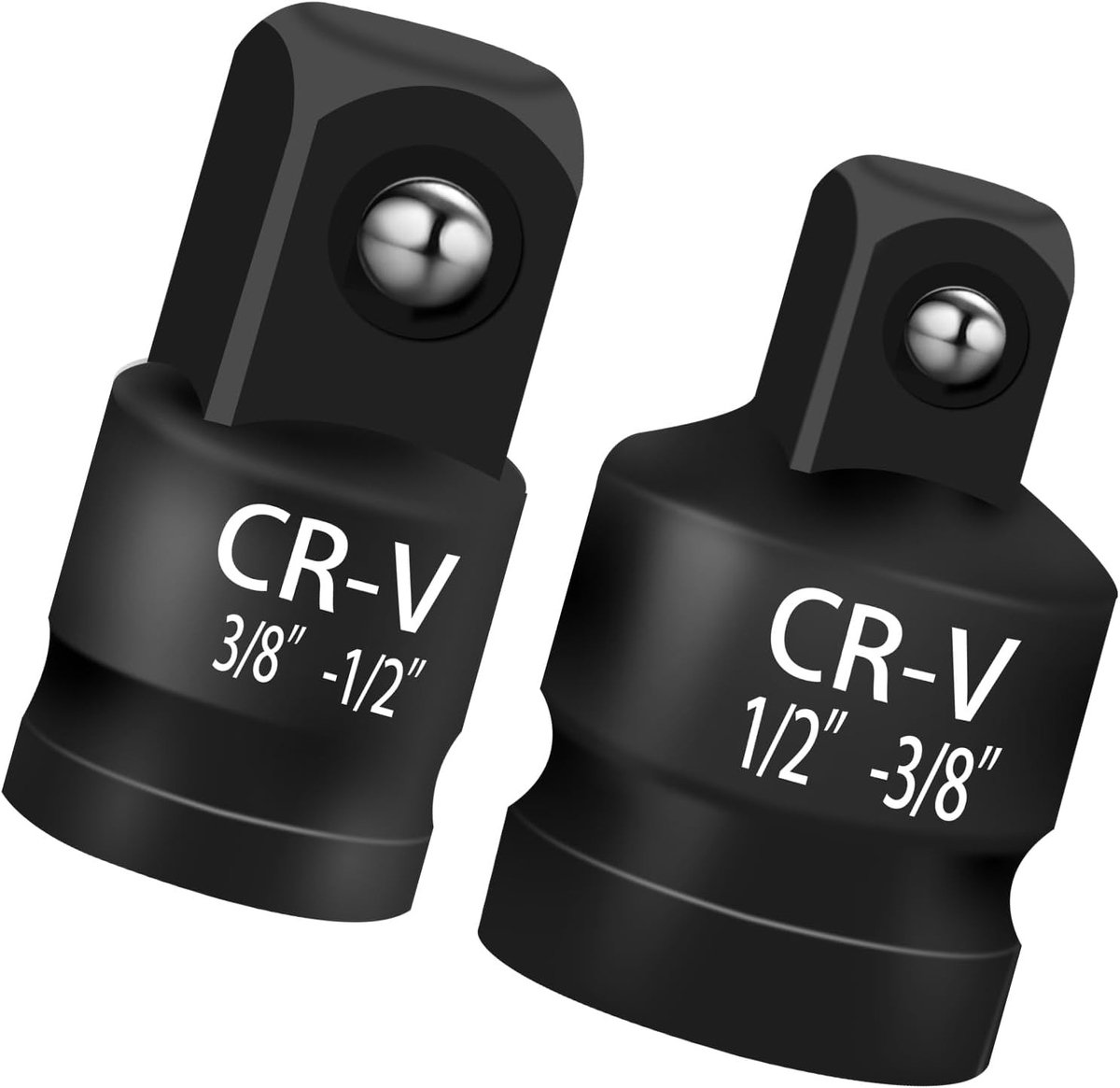 Set van 2 Socket Adapters 1/2 naar 3/8 voor Impact Gereedschap, Ratelsleutels en Dopsleutels, Reducer voor Verbeterde Kracht en Prestaties