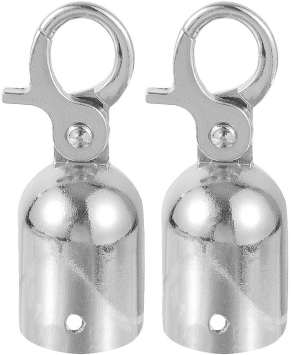 2 stuks touw eindstop met haak - Katoenen touw eindstuk, bevestigingshaak, balustrade accessoires voor winch en klussen