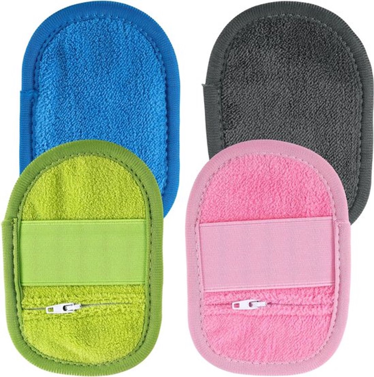 Zandverwijderaar Handschoenen voor Strandactiviteiten - 4 Stuks, Zandverwijderaarzak met Rits - Strandvakantie Essentials