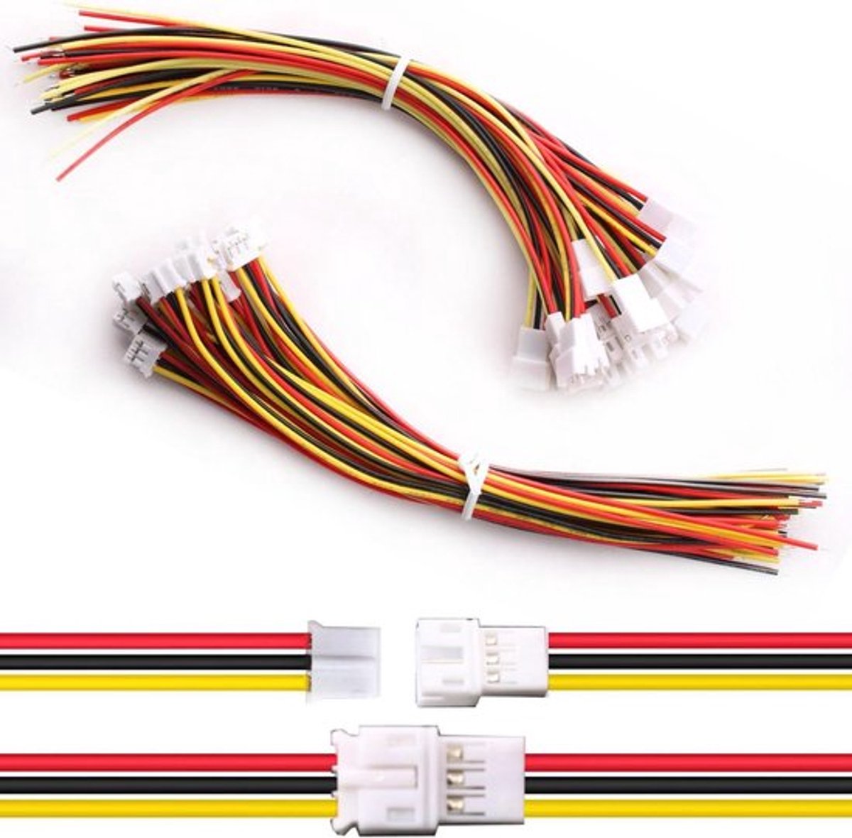 40 stuks Micro JST-connector 3-polig met kabel 150 mm - elektrische draadverbinding
