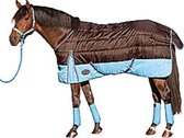 Staldeken - choko-blauw - 420 denier - maat 125
