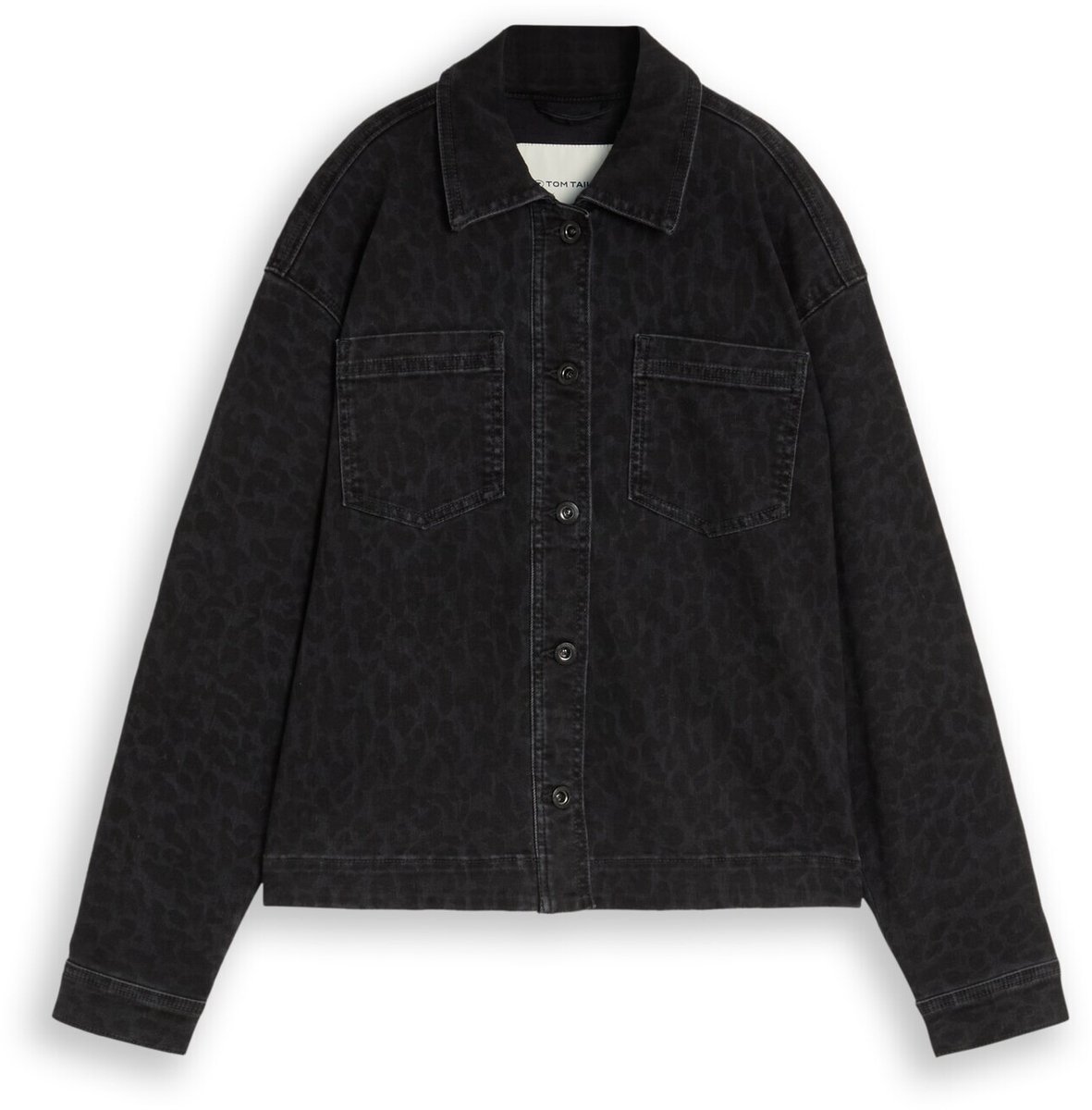 Tom Tailor - Spijkerjasje met luipaardprint - Maat XXL - leo denim allover