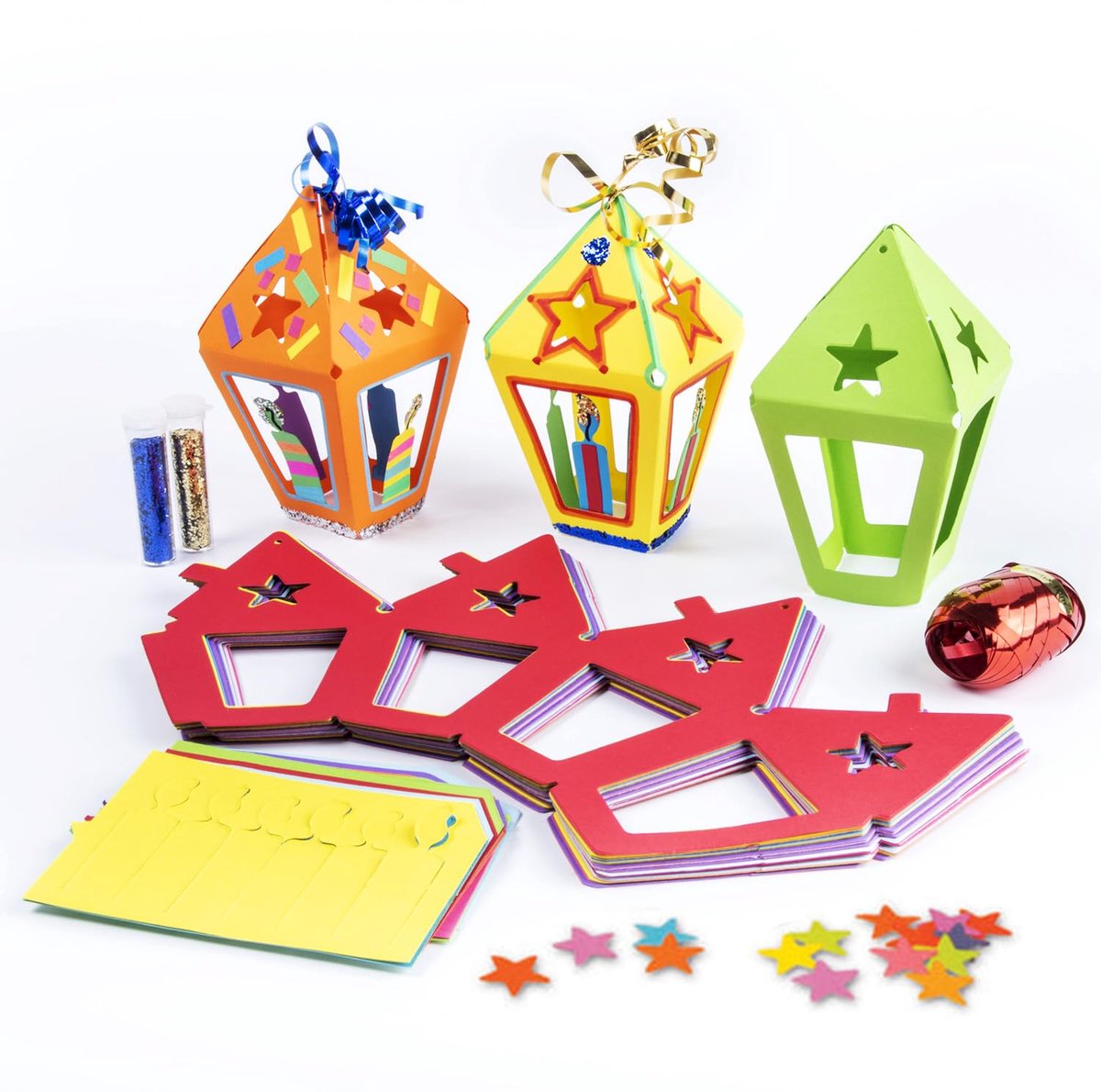 SnelShoppen - Maak een kaars lantaarn Diwali Craft Activity Pack - 30 stuks - Creatief knutselen voor kinderen - Feestelijke decoratie voor Diwali