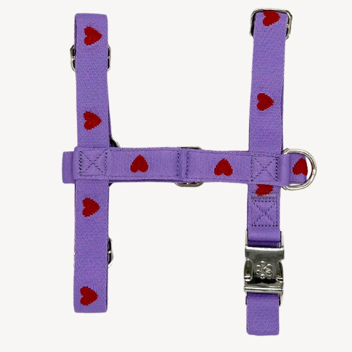 Hearts - Hartjes - Paars - Tuigje / Harnas Hond - S