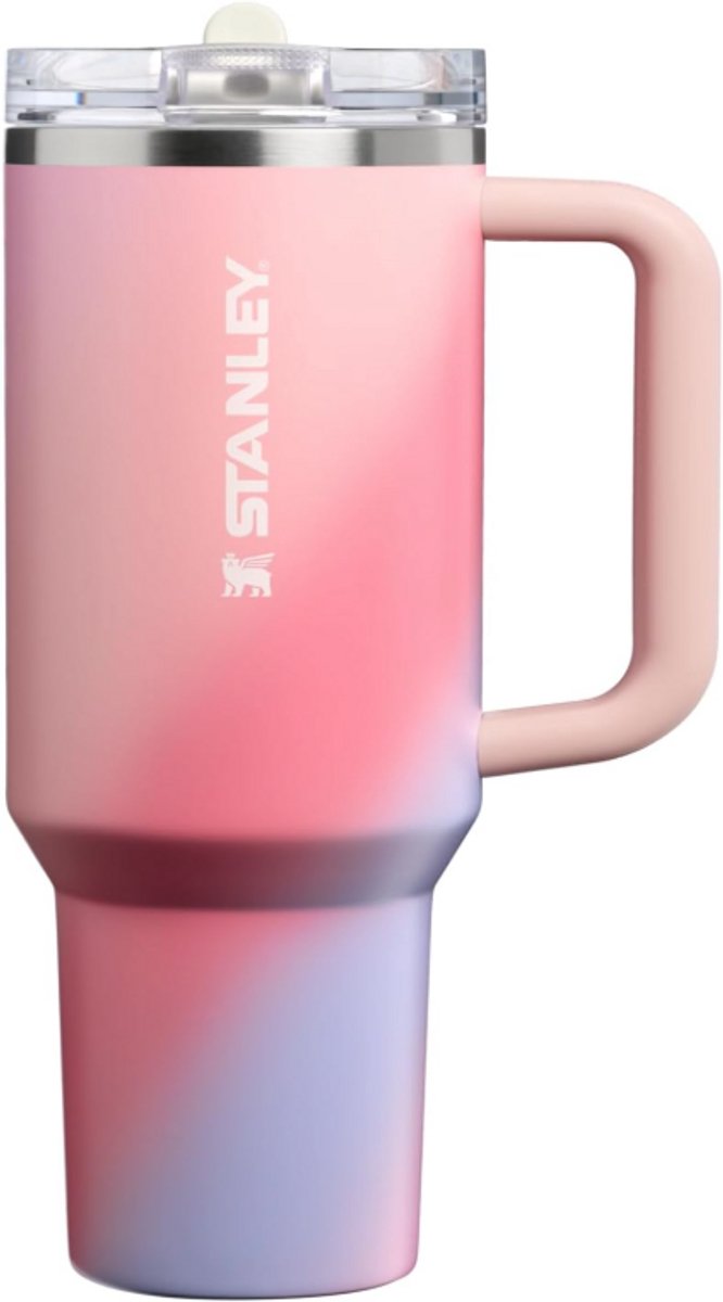STANLEY Quencher ProTour Flip Straw Tumbler 1.2L (Sunset Spiral) - Lekvrije Drinkbeker met Rietje & Handvat – RVS Geïsoleerd – BPA-vrij – Cupholder Geschikt