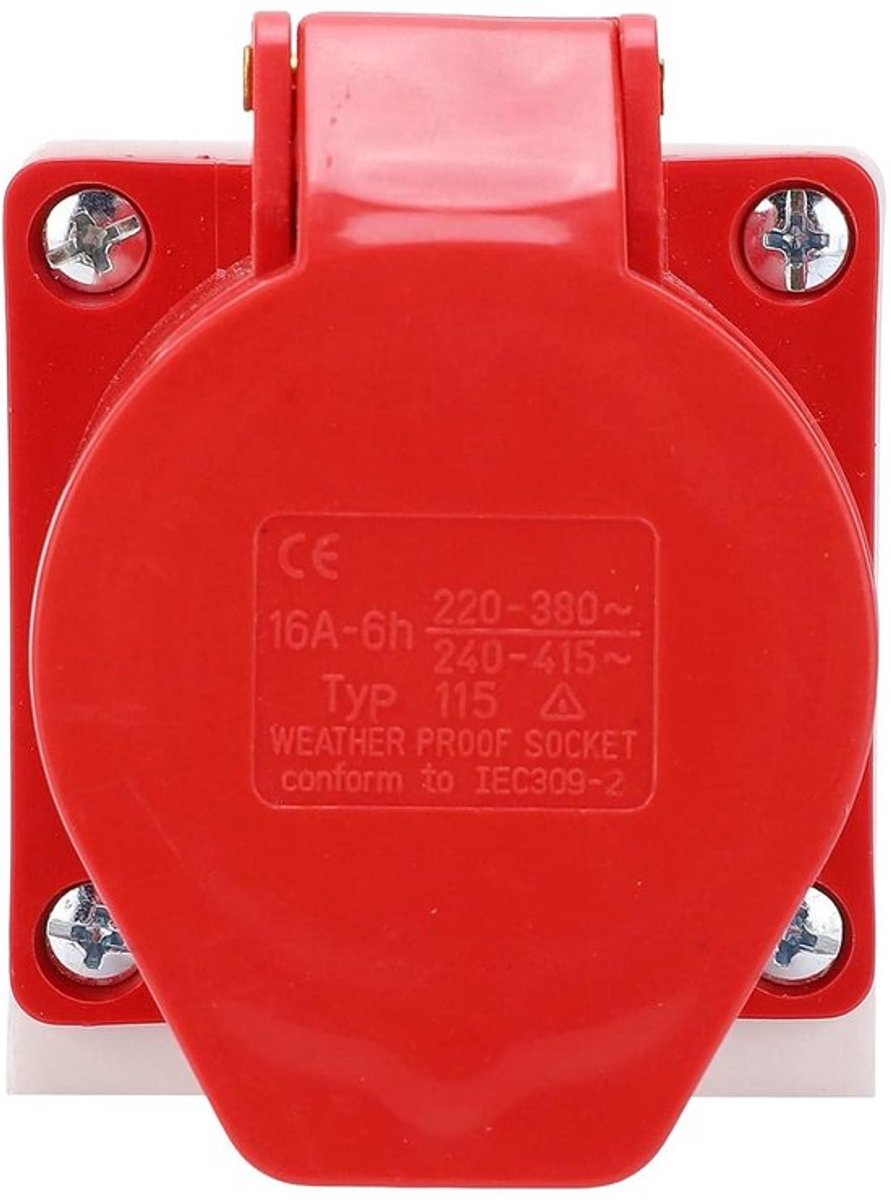 Wandmontage 3 Fase Industriële Stekker Opbouw Stopcontact IP44 Waterdicht 220V 380V 240V 415V