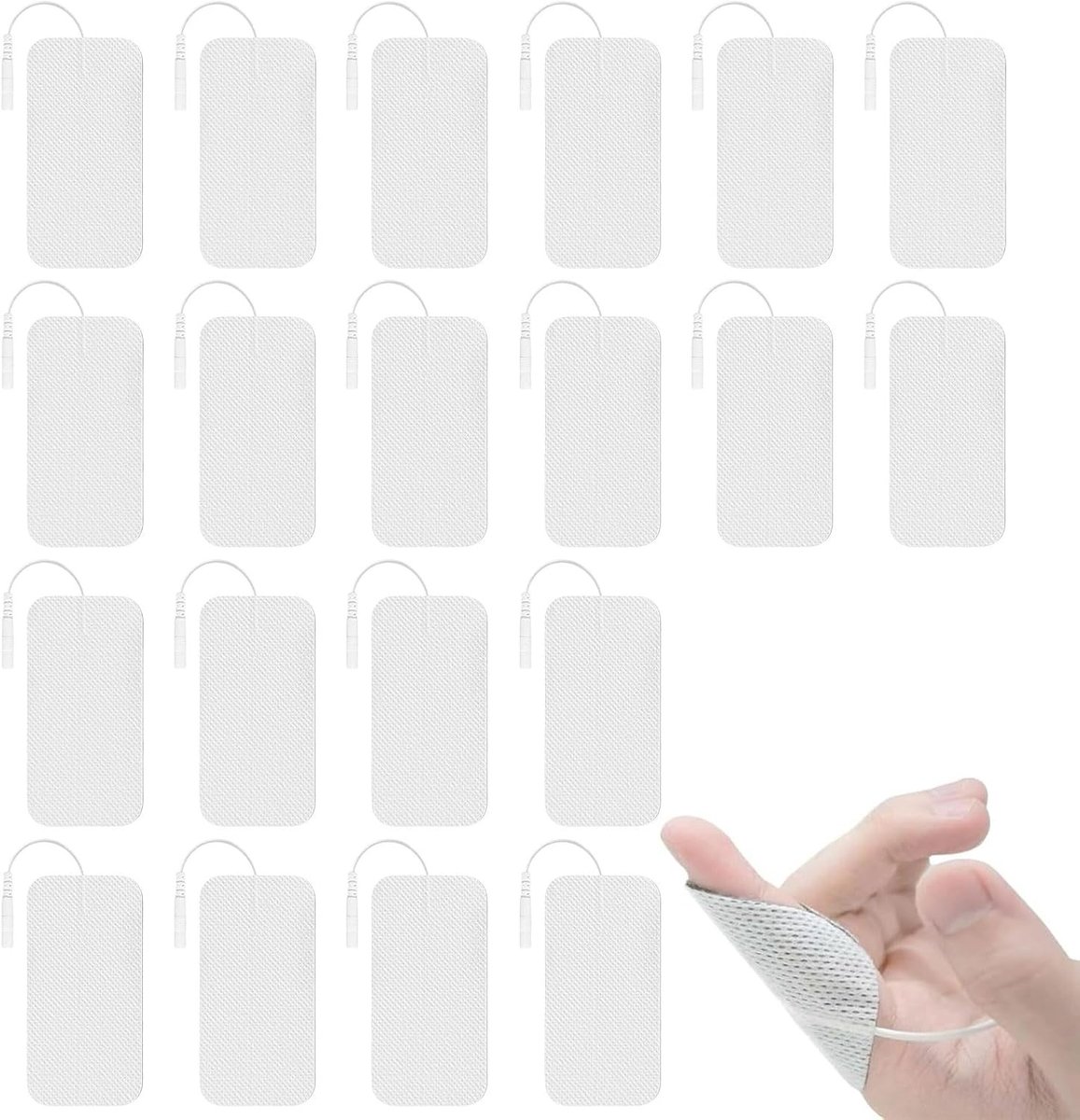 Herbruikbare elektroden voor TENS-apparaten - 20 adhesieve pads van 4 x 8 cm voor pijnbestrijding en spierstimulatie