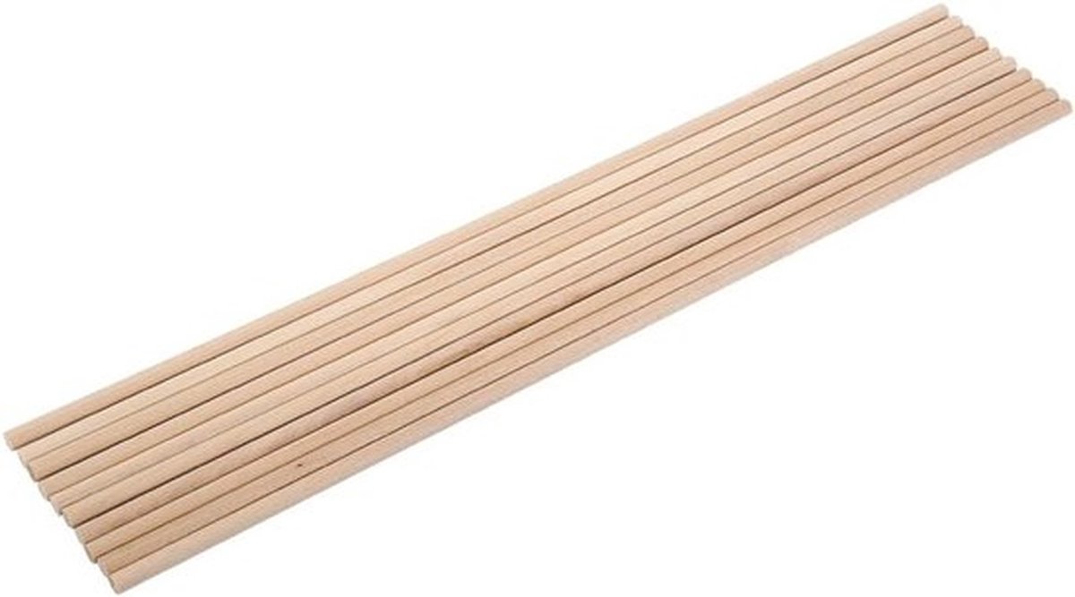 DIY Houten Knutselstokjes van Berk - 10 stuks van 30 cm voor Creatieve Projecten en Decoraties - Ideaal voor Knutselen en Modelbouw