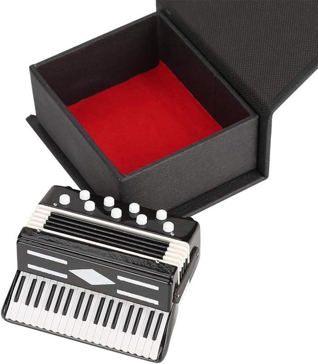 Miniatuur Accordeon Model voor Decoratie, Handgemaakt Muzikaal Ornament, Perfect voor Thuis, Kantoor en Bureau met Verpakking Box