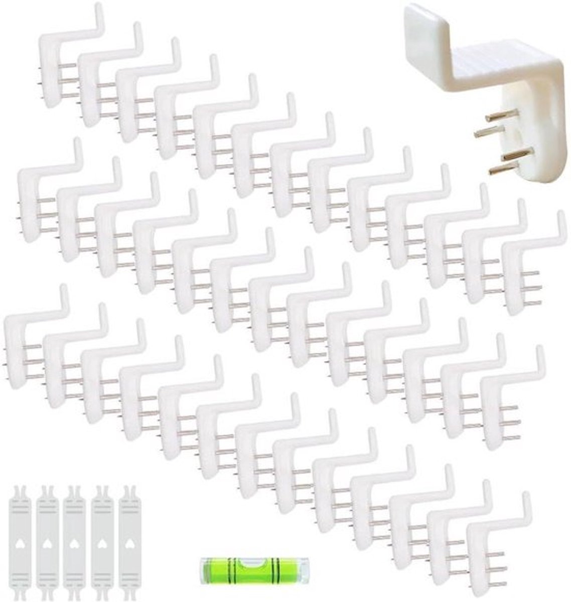 Nagelhaken Set - 40 Stuks Inclusief Fotolijst Hangers en Hoedenhaakjes - Geen Boren Nodig - Voor Foto's, Schilderijen en Decoratie