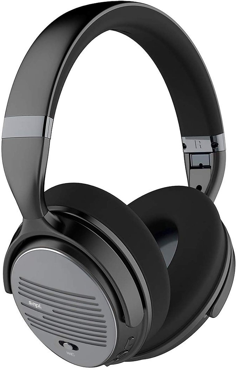 SnelShoppen - ANC Bluetooth-koptelefoon - Draadloze Over-Ear Hoofdtelefoon - Zwart - Noise Cancelling - Comfortabel - Ideaal voor Thuis, Kantoor en Re